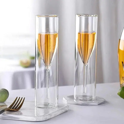 Rynx | Crystal glasses with floating effect for champagne