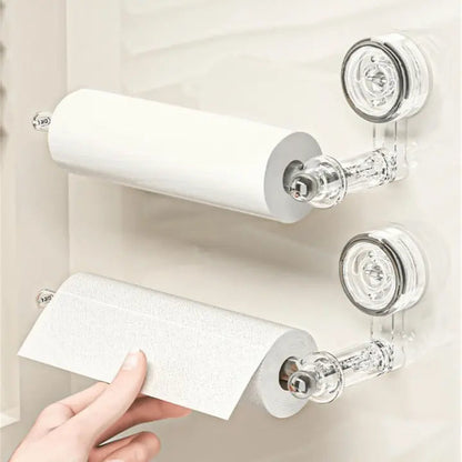 Rynx | Kitchen roll holder with vacuum suction cup – Drill-free & reusable