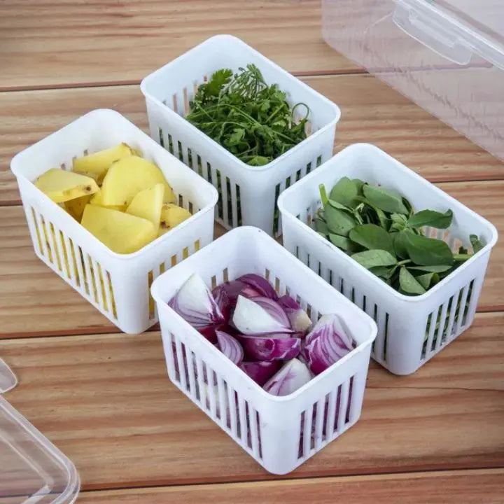 Rynx | Refrigerator Storage Box – 4-in-1 Organizer for Food
