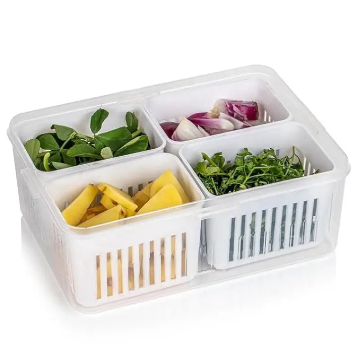 Rynx | Refrigerator Storage Box – 4-in-1 Organizer for Food