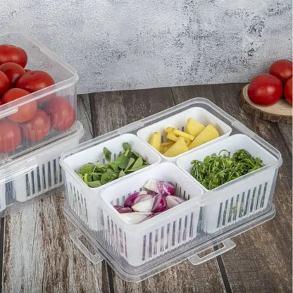 Rynx | Refrigerator Storage Box – 4-in-1 Organizer for Food