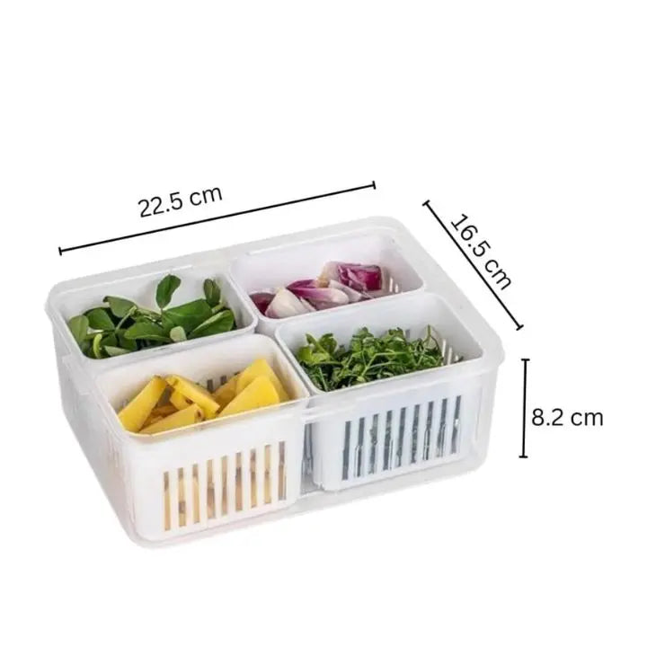 Rynx | Refrigerator Storage Box – 4-in-1 Organizer for Food