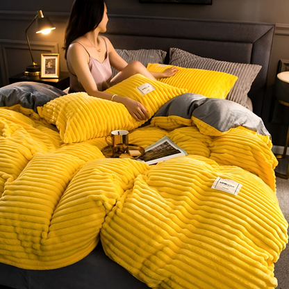 RYNX | Bedding In Soft Flannel Yellow