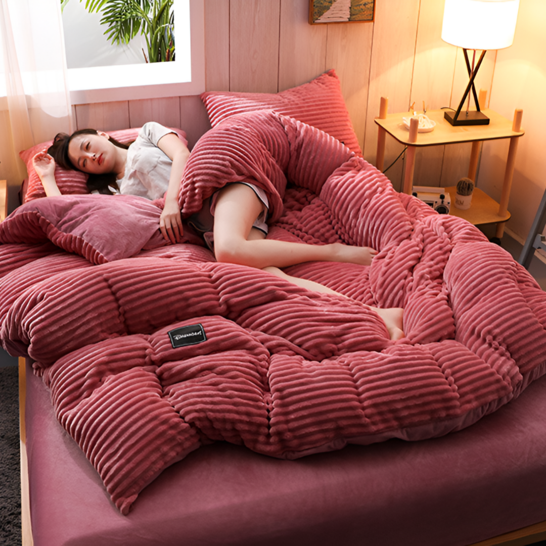 RYNX | Bedding In Soft Flannel Pink