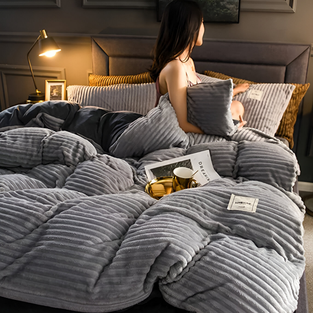 RYNX | Bedding In Soft Flannel Gray