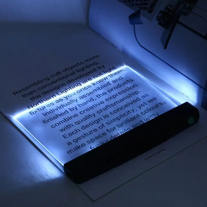 Rynx | LED Reading Lamp Flat Panel – Night Light with 2 Brightness Levels & Eye PRedection