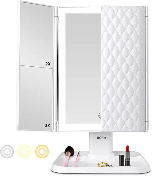 Rynx | LED-Makeup mirror with adjustable lighting and magnification