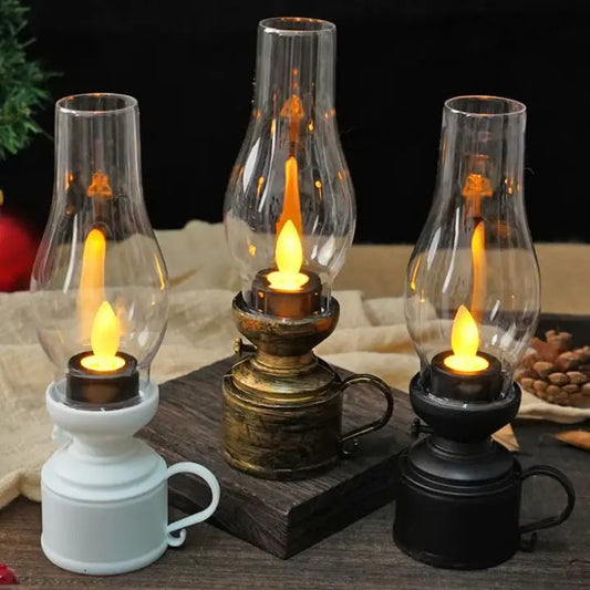 Rynx | LED Vintage Oil Lamp – Elegant Electronic Swing Candle