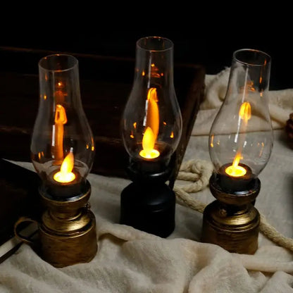Rynx | LED Vintage Oil Lamp – Elegant Electronic Swing Candle