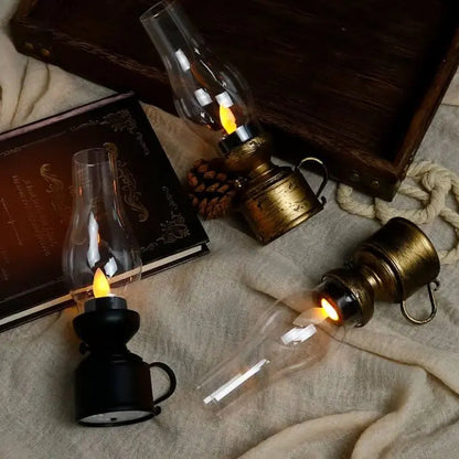 Rynx | LED Vintage Oil Lamp – Elegant Electronic Swing Candle