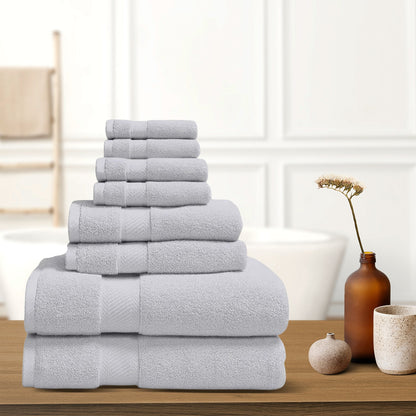 Rynx | 8-Piece: 100% Organic Cotton Towel Set
