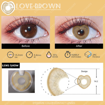 Rynx Love Brown 14.2mm 1 Pair | 1 Year
