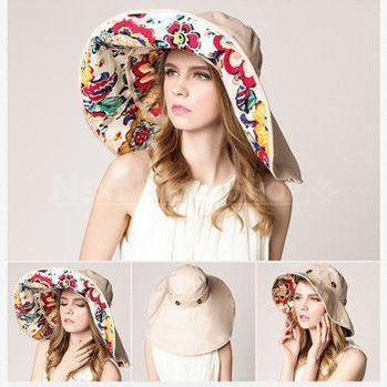 Rynx | Large Brim Floppy Foldable Roll Up Sun Hat - Sun Protection Rating of UPF 50+