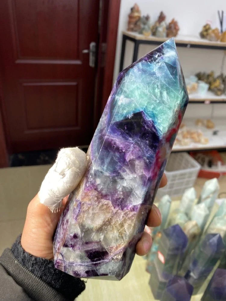 Rynx | Large Fluorite Crystal Point Wand 900-1000g