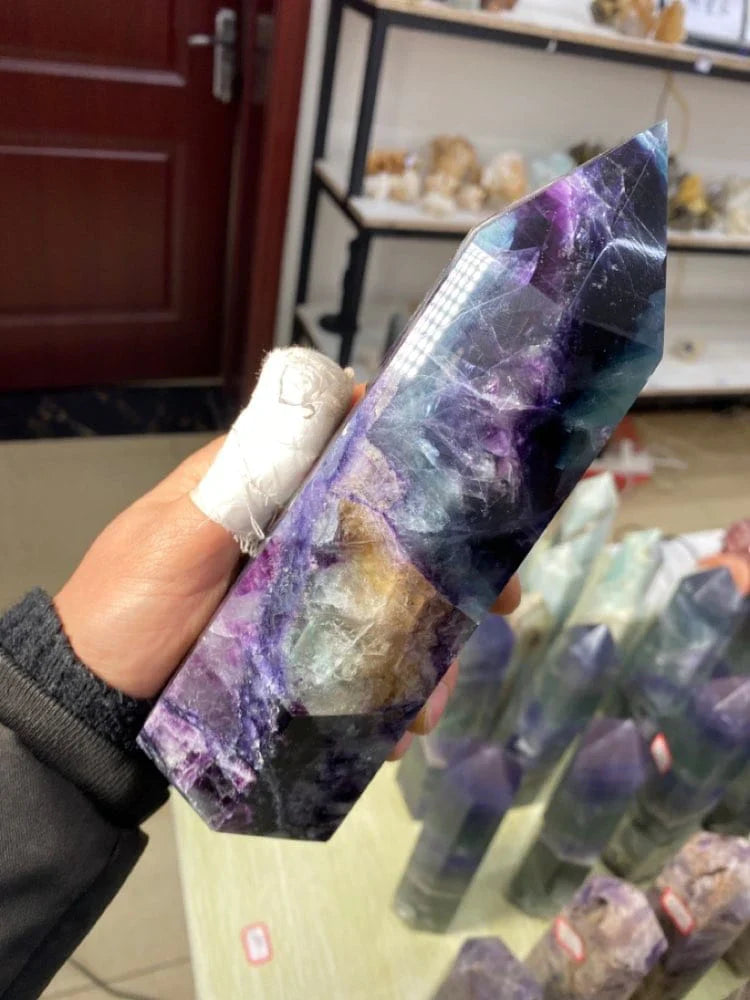 Rynx | Large Fluorite Crystal Point Wand