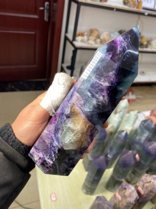 Rynx | Large Fluorite Crystal Point Wand