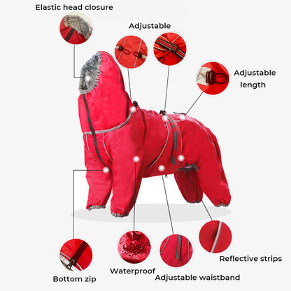 RYNX | Dog Outdoor Jacket Waterproof Adjustable Dog Rain Coat