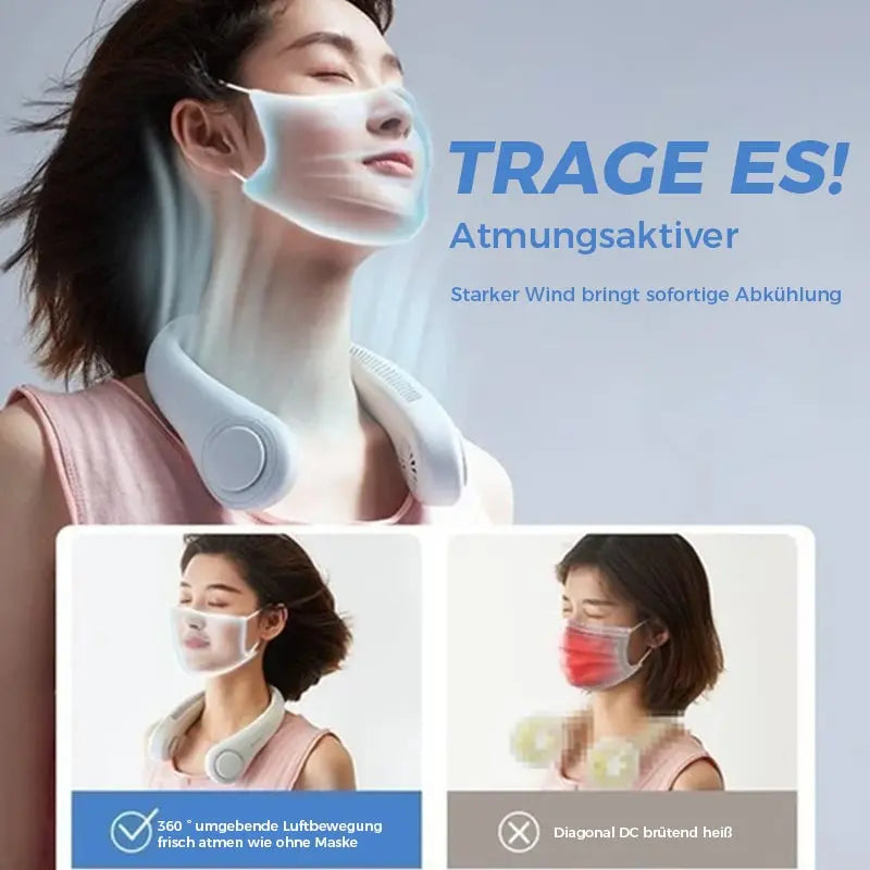 Rynx | Silent Neck Fan – Hands-free, safe & ideal for summer activities