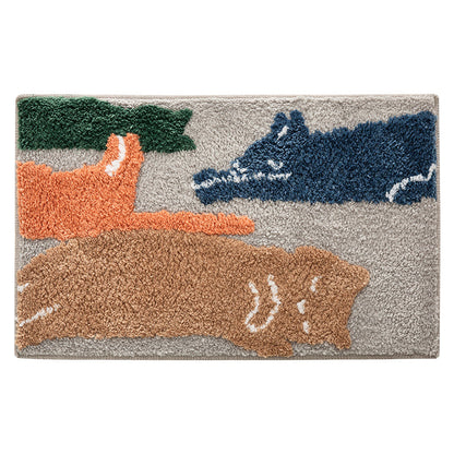 Rynx | Cute Cartoon Yellow Tiger Bath Mat