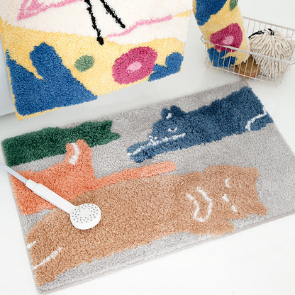 Rynx | Lazy Cartoon Cats Bath Mat