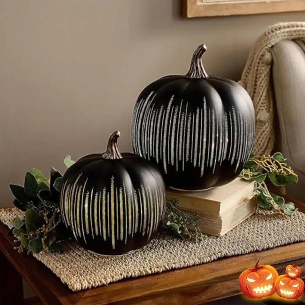 Rynx | Illuminated Pumpkins with Star Light – Decorative Autumn Accent with Timer