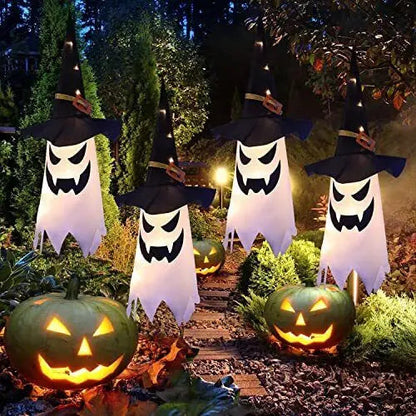 Rynx | Glowing Witch Hat – LED Halloween Decoration for Outdoor Use with Flashing Modes