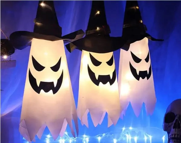 Rynx | Glowing Witch Hat – LED Halloween Decoration for Outdoor Use with Flashing Modes