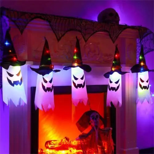 Rynx | Glowing Witch Hat – LED Halloween Decoration for Outdoor Use with Flashing Modes