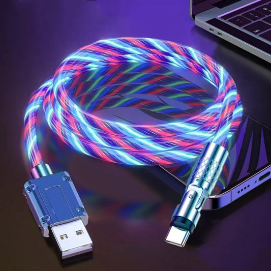 Rynx | Illuminated 540° Redatable data cable – High quality & fast charging