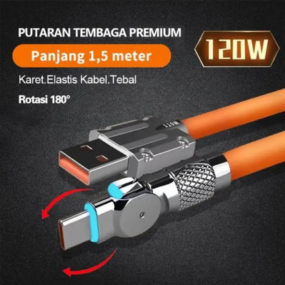 Rynx | Illuminated 540° Redatable data cable – High quality & fast charging