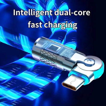 Rynx | Illuminated 540° Redatable data cable – High quality & fast charging