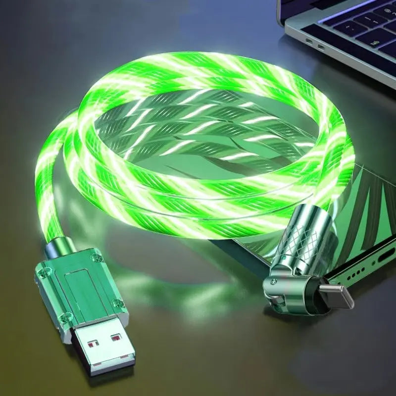 Rynx | Illuminated 540° Redatable data cable – High quality & fast charging