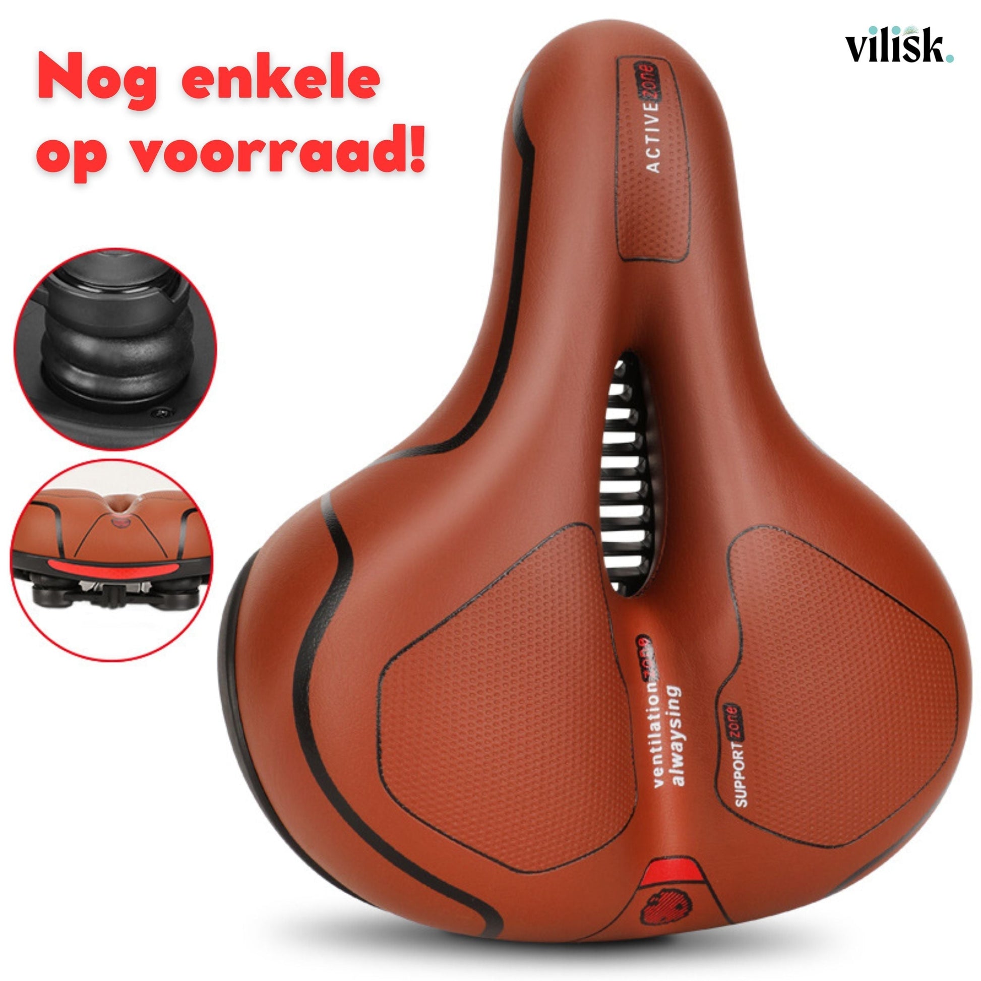 RYNX | Comfortable Bicycle Seat Against Back And Tailbone Pain Braun