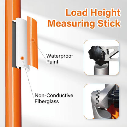Rynx | Load Height Measuring Stick, 15' Sturdy Fiberglass Truck Height Stick,Height Measuring Stick for Trucks with Adjustable Pole for Trucks, Car Haulers
