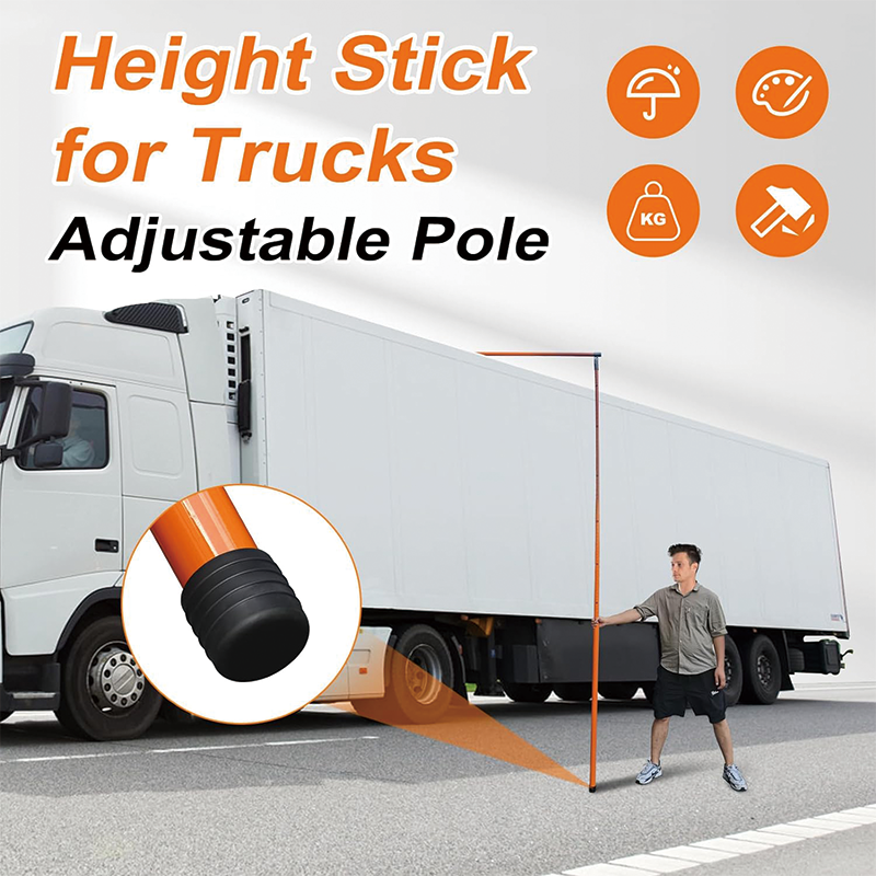 Rynx | Load Height Measuring Stick, 15' Sturdy Fiberglass Truck Height Stick,Height Measuring Stick for Trucks with Adjustable Pole for Trucks, Car Haulers