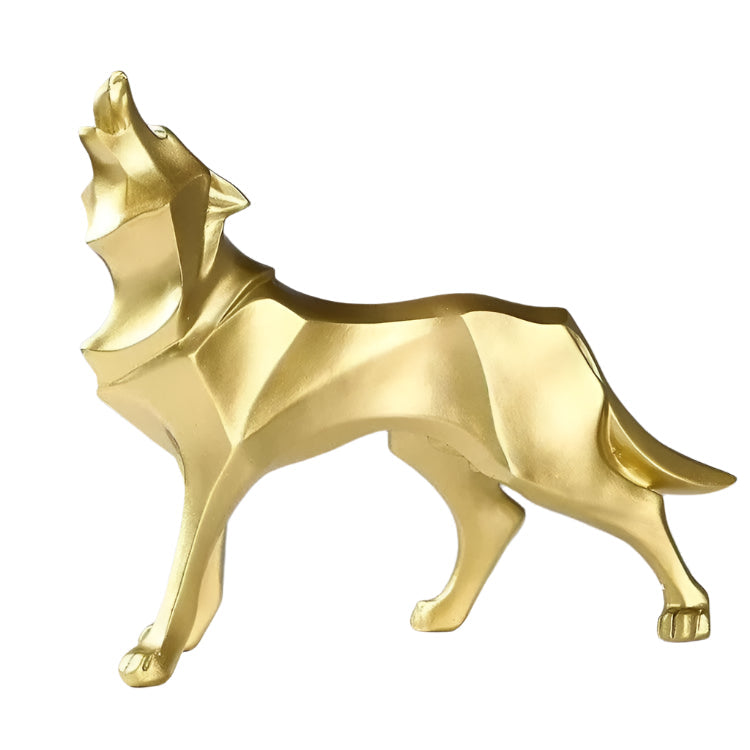Rynx | LupoForm – Geometric Wolf Statue with Sharp-edged Design for Modern Spaces