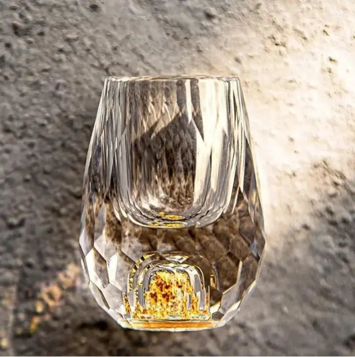 Rynx | Crystal shot glasses with elegant cut - For stylish celebrations & special occasions (Set of 6 glasses)