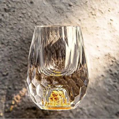 Rynx | Crystal shot glasses with elegant cut - For stylish celebrations & special occasions (Set of 6 glasses)