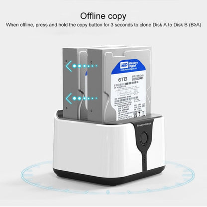 Rynx | Blueendless 2.5 / 3.5 inch SATA USB 3.0 2 Bay Hard Drive Dock (US Plug)