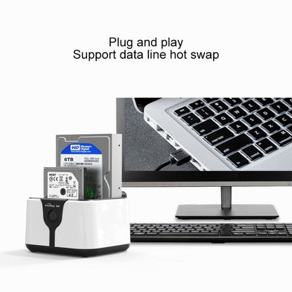 Rynx | Blueendless 2.5 / 3.5 inch SATA USB 3.0 2 Bay Hard Drive Dock (US Plug)
