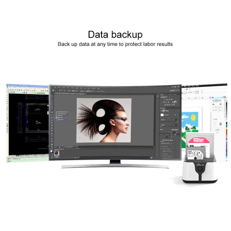 Rynx | Blueendless 2.5 / 3.5 inch SATA USB 3.0 2 Bay Hard Drive Dock (US Plug)