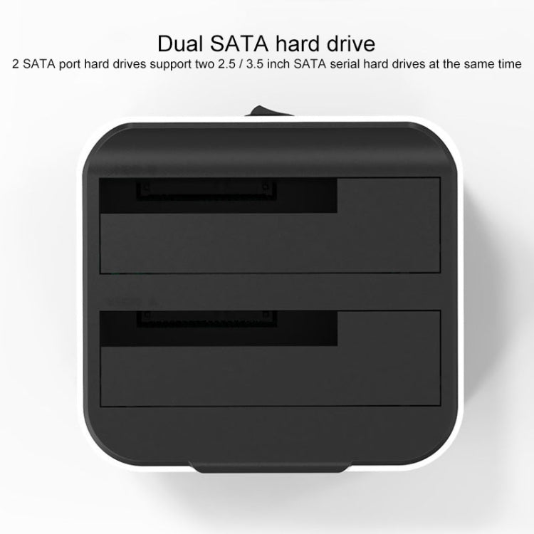 Rynx | Blueendless 2.5 / 3.5 inch SATA USB 3.0 2 Bay Hard Drive Dock (US Plug)
