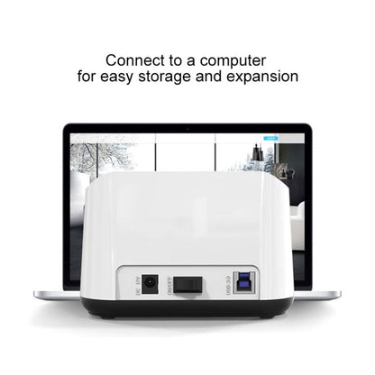 Rynx | Blueendless 2.5 / 3.5 inch SATA USB 3.0 2 Bay Hard Drive Dock (US Plug)