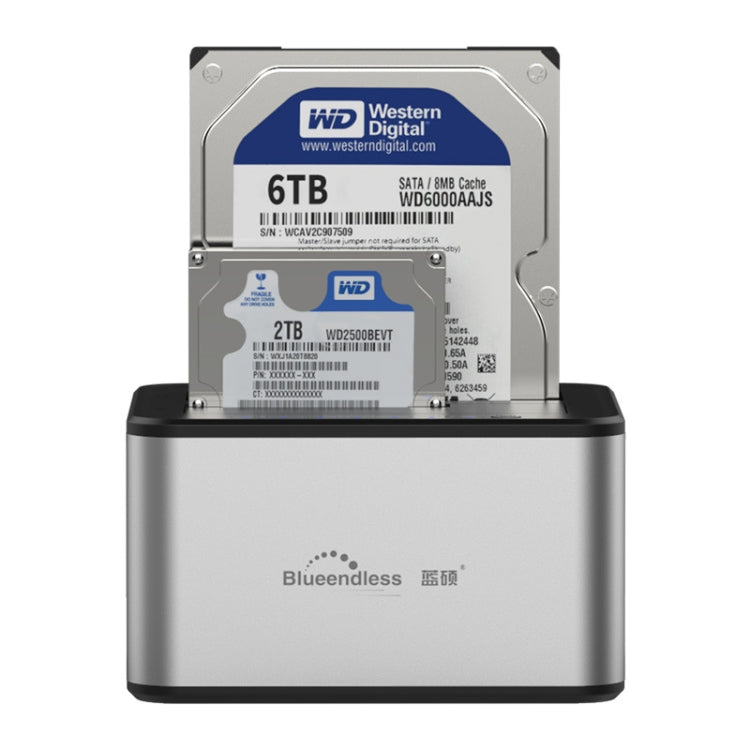 Rynx | Blueendless 2.5 / 3.5 Inch SATA USB 3.0 2 Bay Offline Copy Hard Drive Dock (UK Plug)