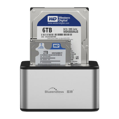 Rynx | Blueendless 2.5 / 3.5 Inch SATA USB 3.0 2 Bay Offline Copy Hard Drive Dock (UK Plug)