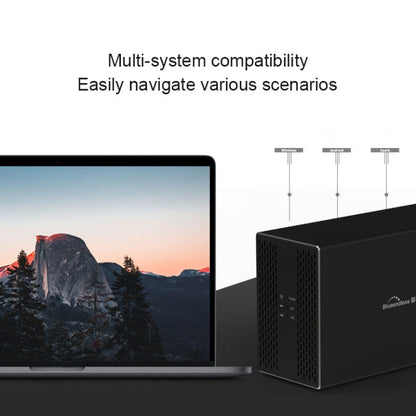Rynx | Blueendless USB-B interface 3.5 inch 2-bay RAID combination array HDD external enclosure (EU plug)
