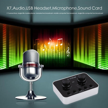 Rynx | X7 Live Broadcast Audio USB Headset Microphone Webcast Entertainment Streamer Sound Card for Phone, Computer PC