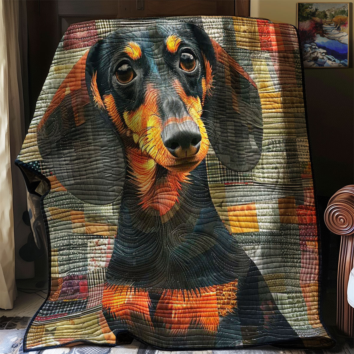 Rynx | Dachshund Dog Portrait Quilt