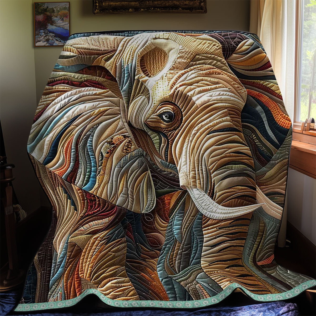Rynx | Sepia Elephant Quilt