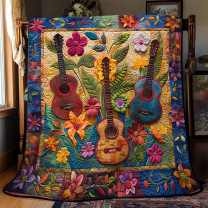 Rynx | Trippy Guitar Blossoms Quilt